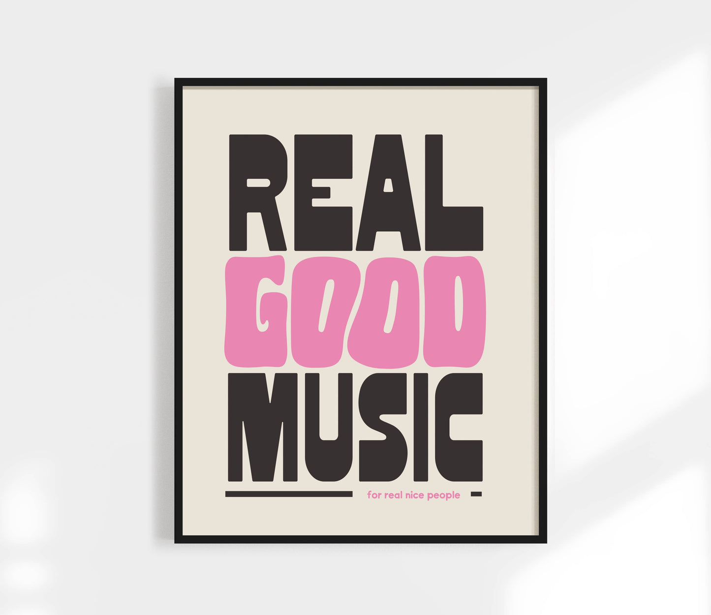 Real Good Music Art Print: Black / 5 x 7