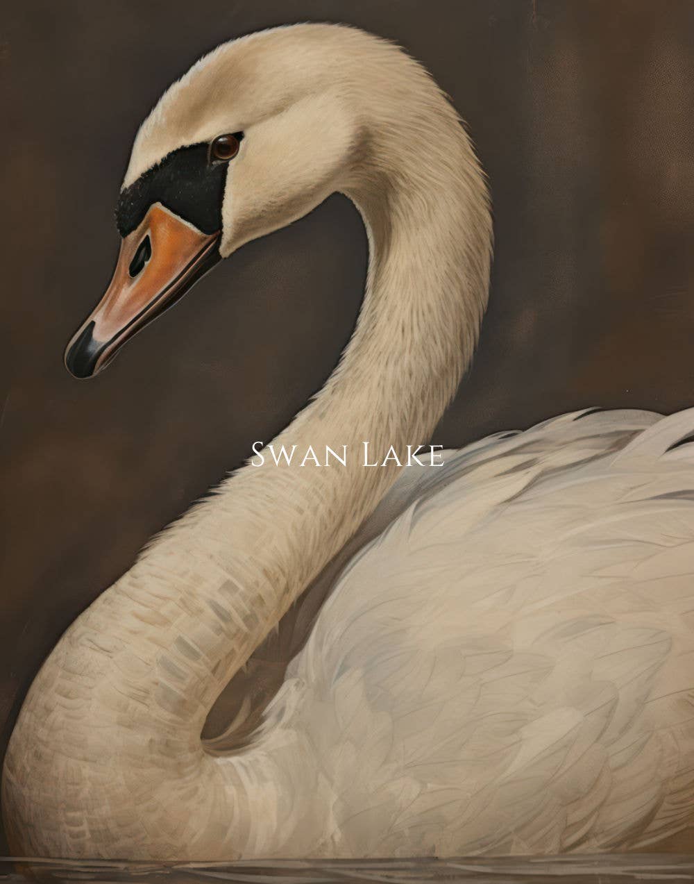 Swan Lake | Vintage Canvas Art | Made in USA: 8x10 / Canvas Wall Hanging