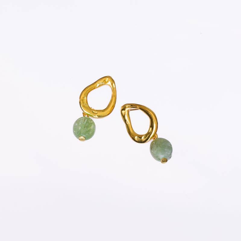 Serene Drop Earrings (Silver, 14K): Silver Plated