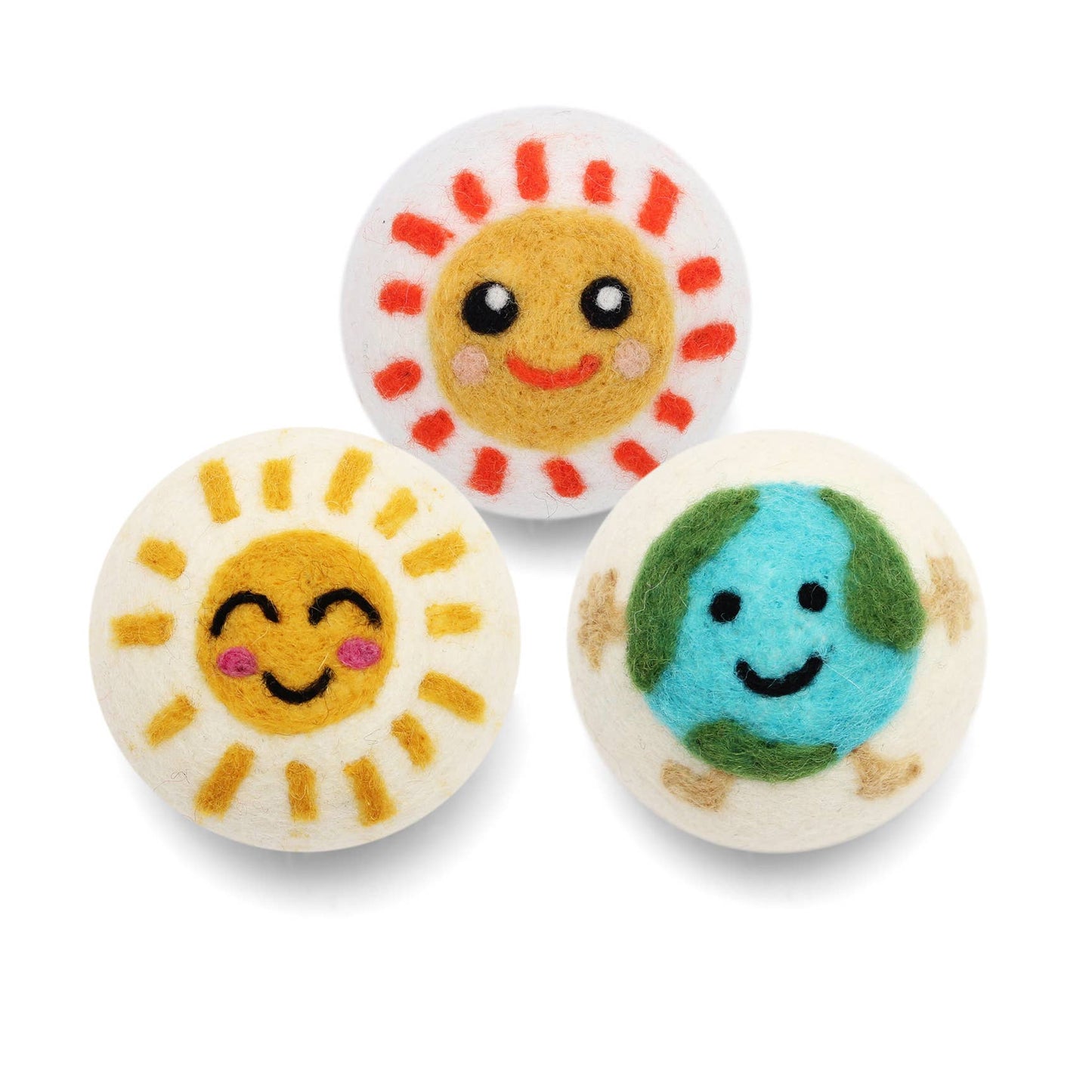 Earth & Sun: Eco Wool Dryer Balls Fair Trade: Orange Sun