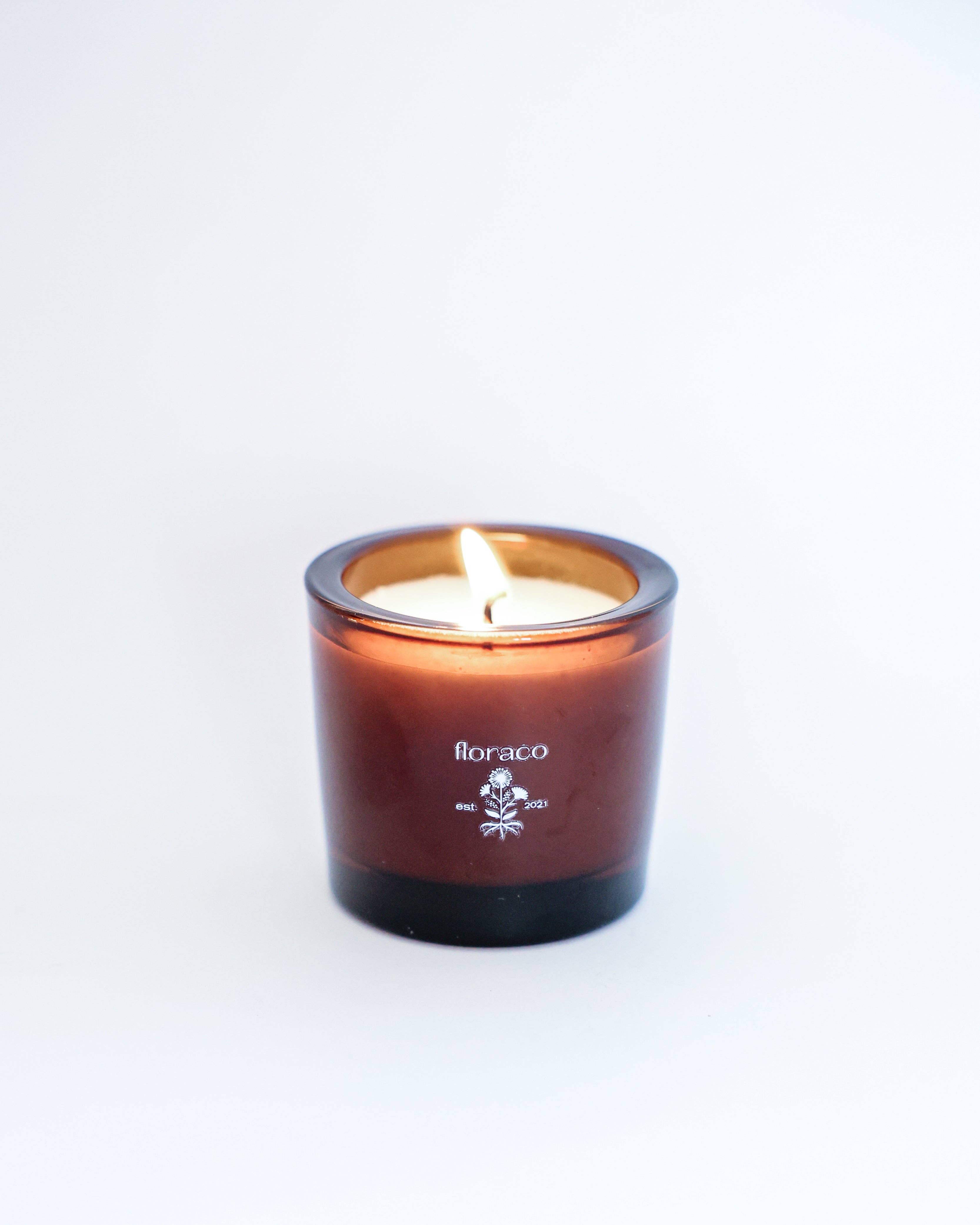 Magnolia Mint Amber Glass Candle - Thumbnail 3