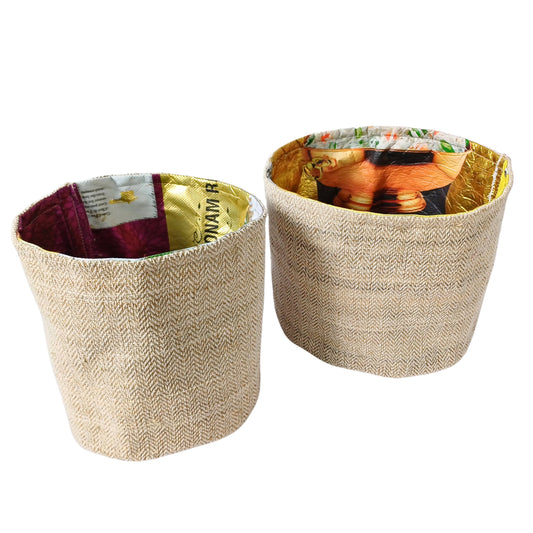 Handwoven Hemp Plant Pot Cover: Large
