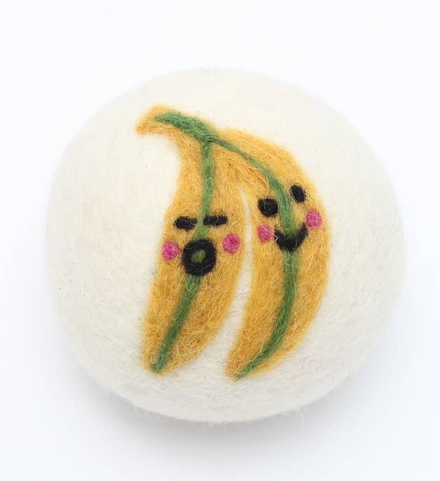 Fruits: Eco Wool Dryer Balls Fair Trade: Bananas