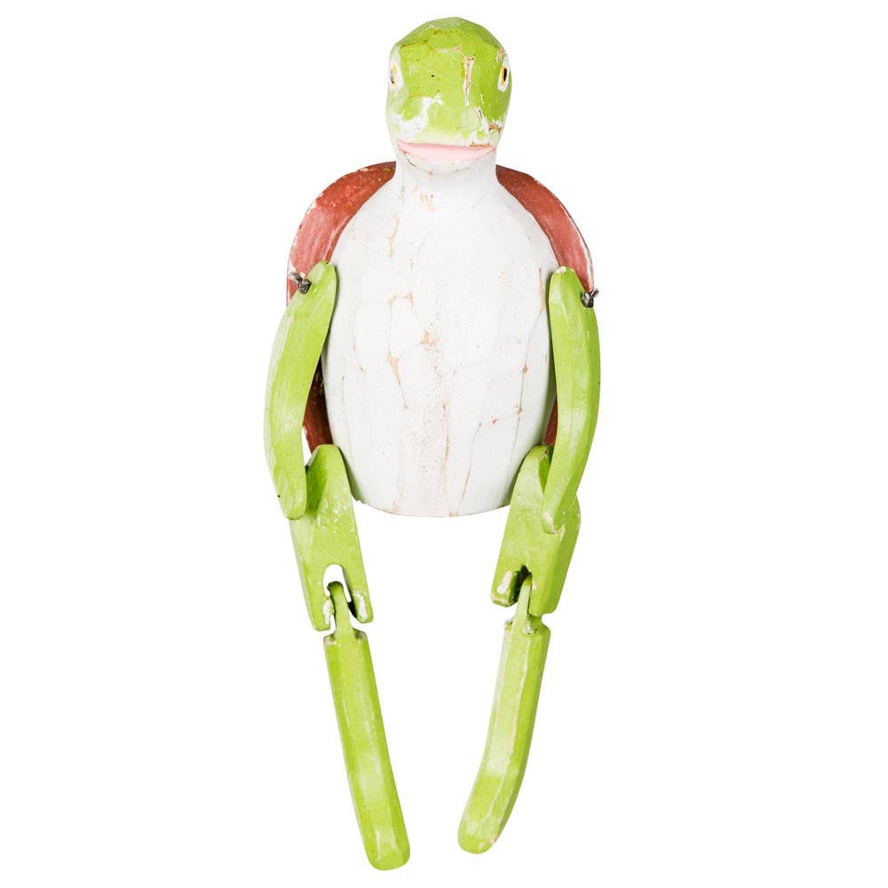 SITTING WOODEN TURTLE