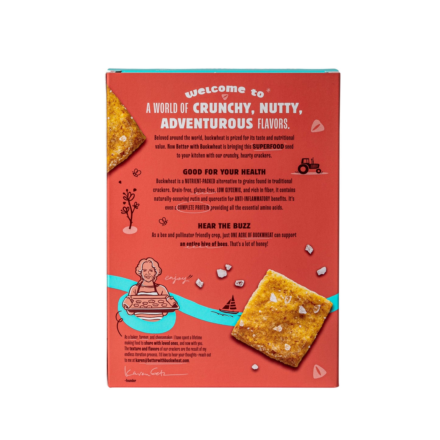 Better Than Buckwheat Sea Salt Crackers -Gluten-Free - Artisanal - Charcuterie