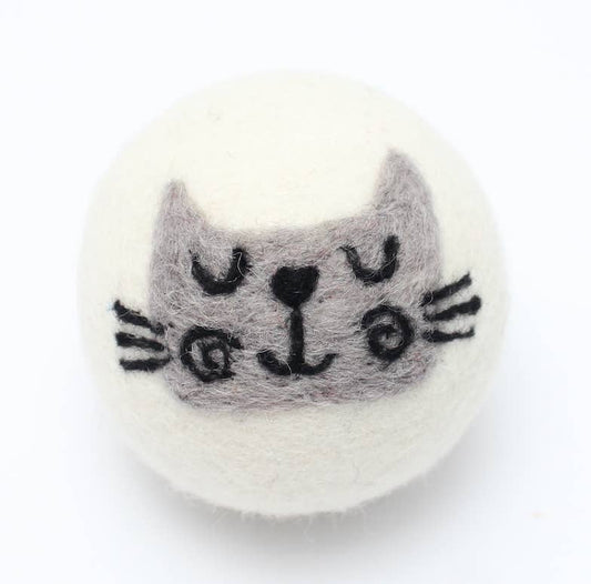 Cats: Eco Wool Dryer Balls Fair-Trade: Gray Cat