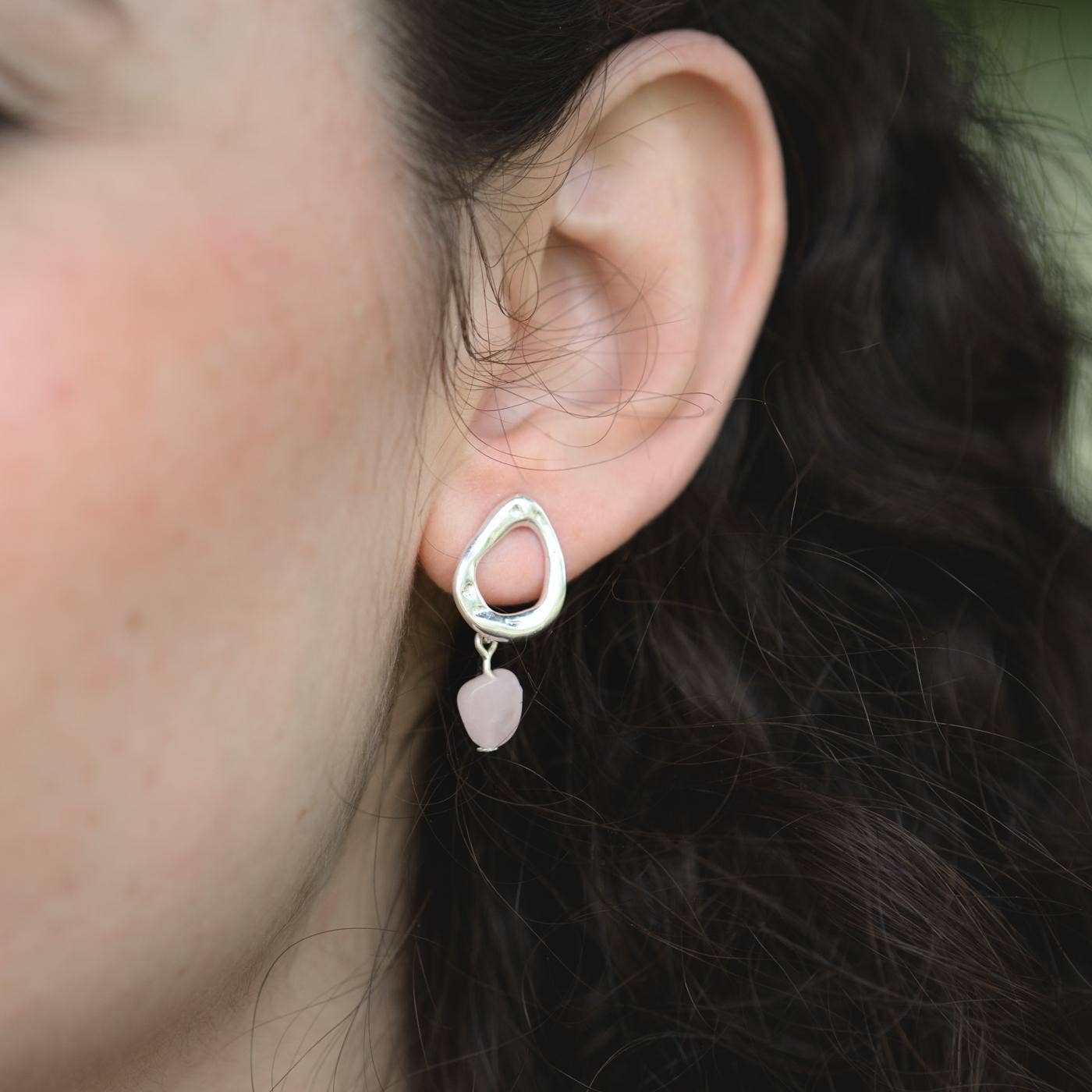 Serene Drop Earrings (Silver, 14K): Silver Plated