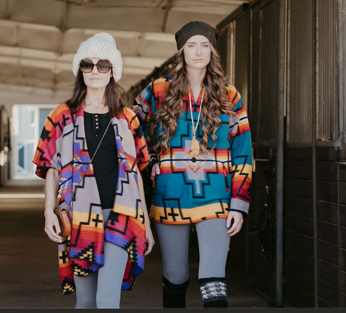 Aztec Print Fleece Hoodie