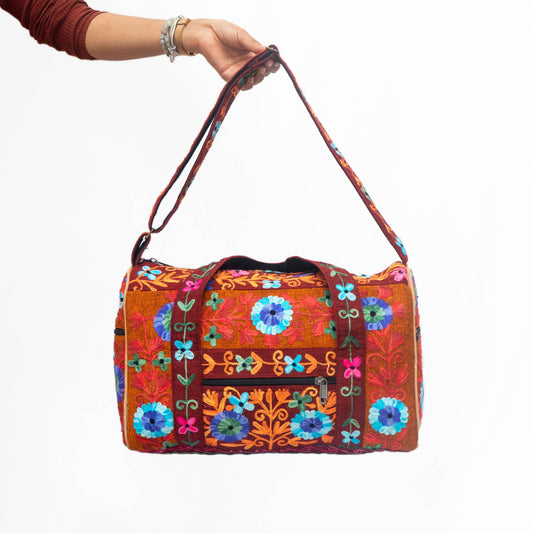  Embroidery Mini Travel Bag: Orange