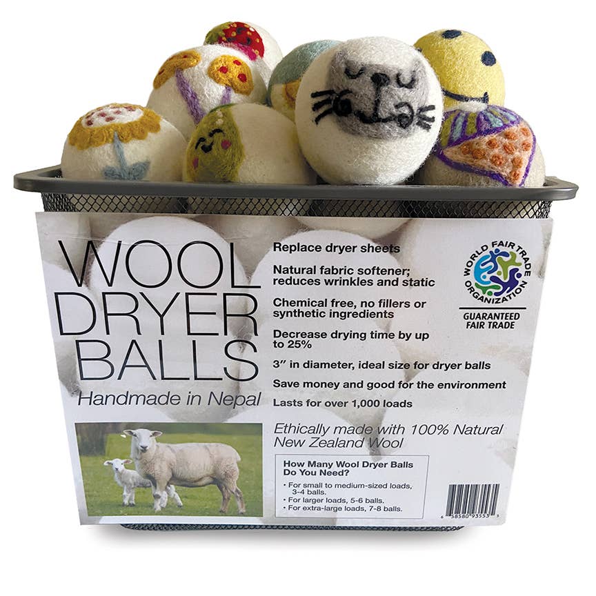Avocado Flamingo Hedgehog Balloon Pickle Wool Dryer Balls : Flamingo