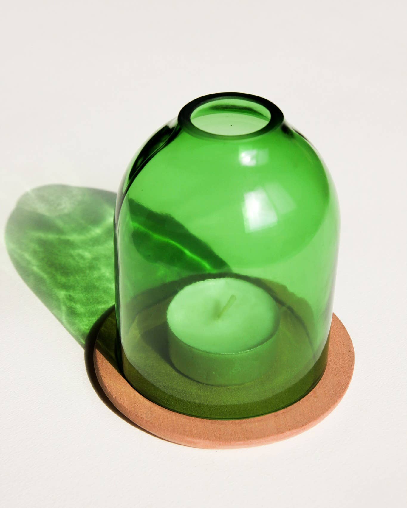 Lantern/Votive Plain Eco - Upcycled Hand-Crafted: Green