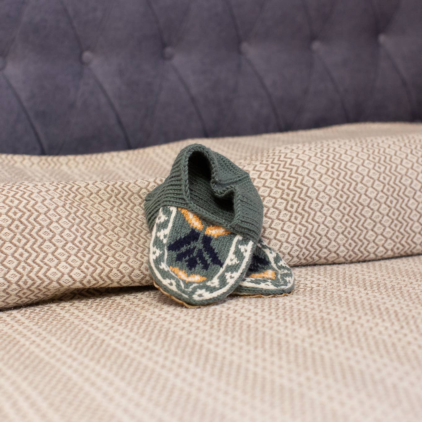 Adult Slipper Socks : Soft Teal (Individuals): 10.5