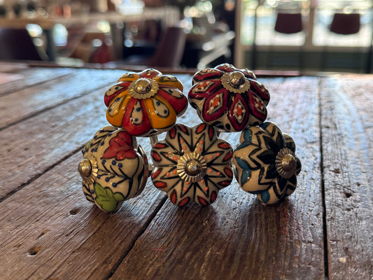 Handpainted Ceramic Knobs