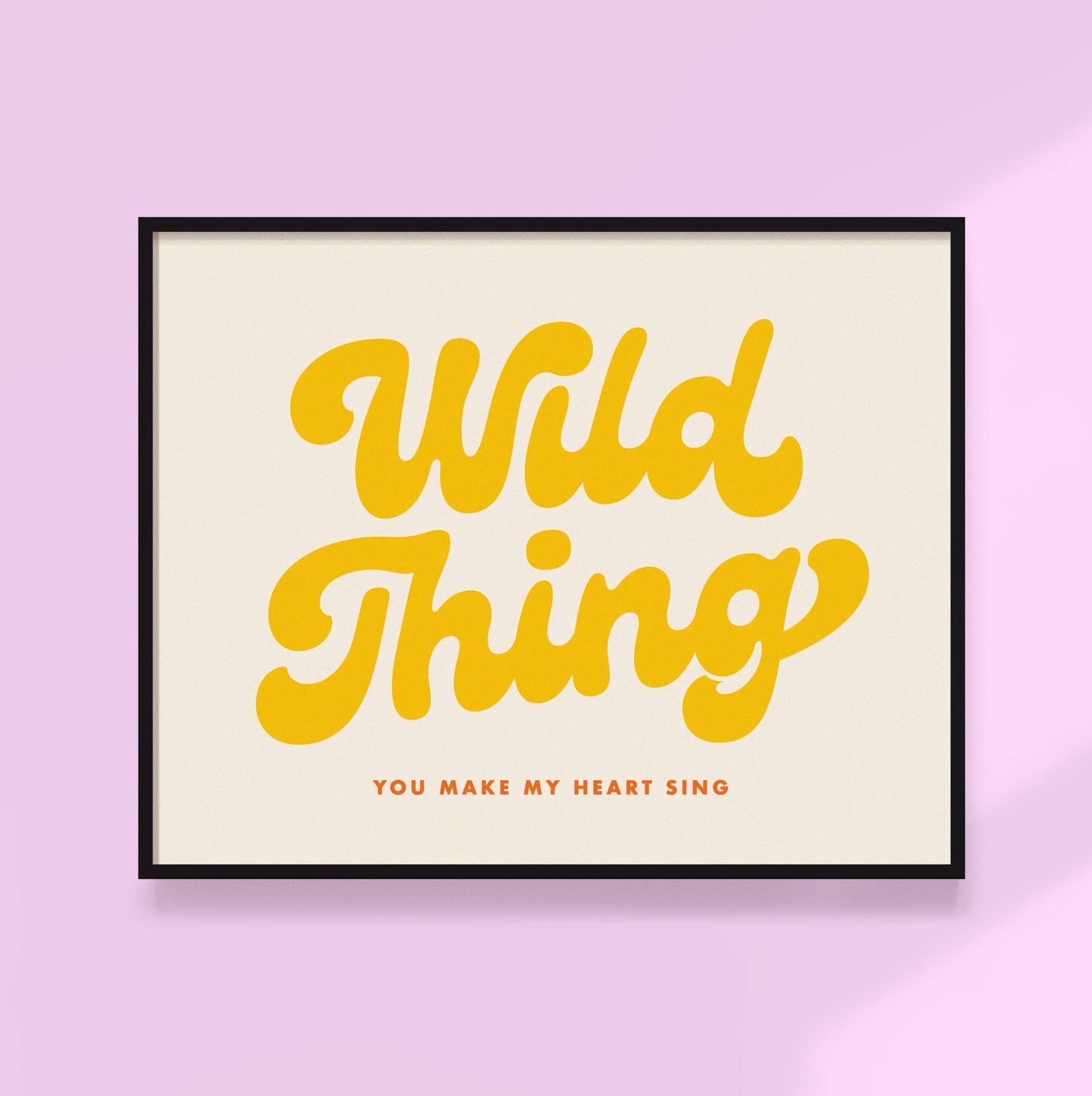 Wild Thing Print | Funky Kids Wall Art: Red / 12 x 18