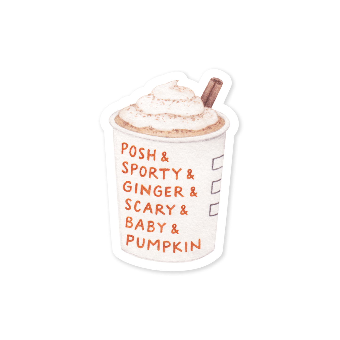 Pumpkin Spice Girls — PSL Coffee / Fall Sticker
