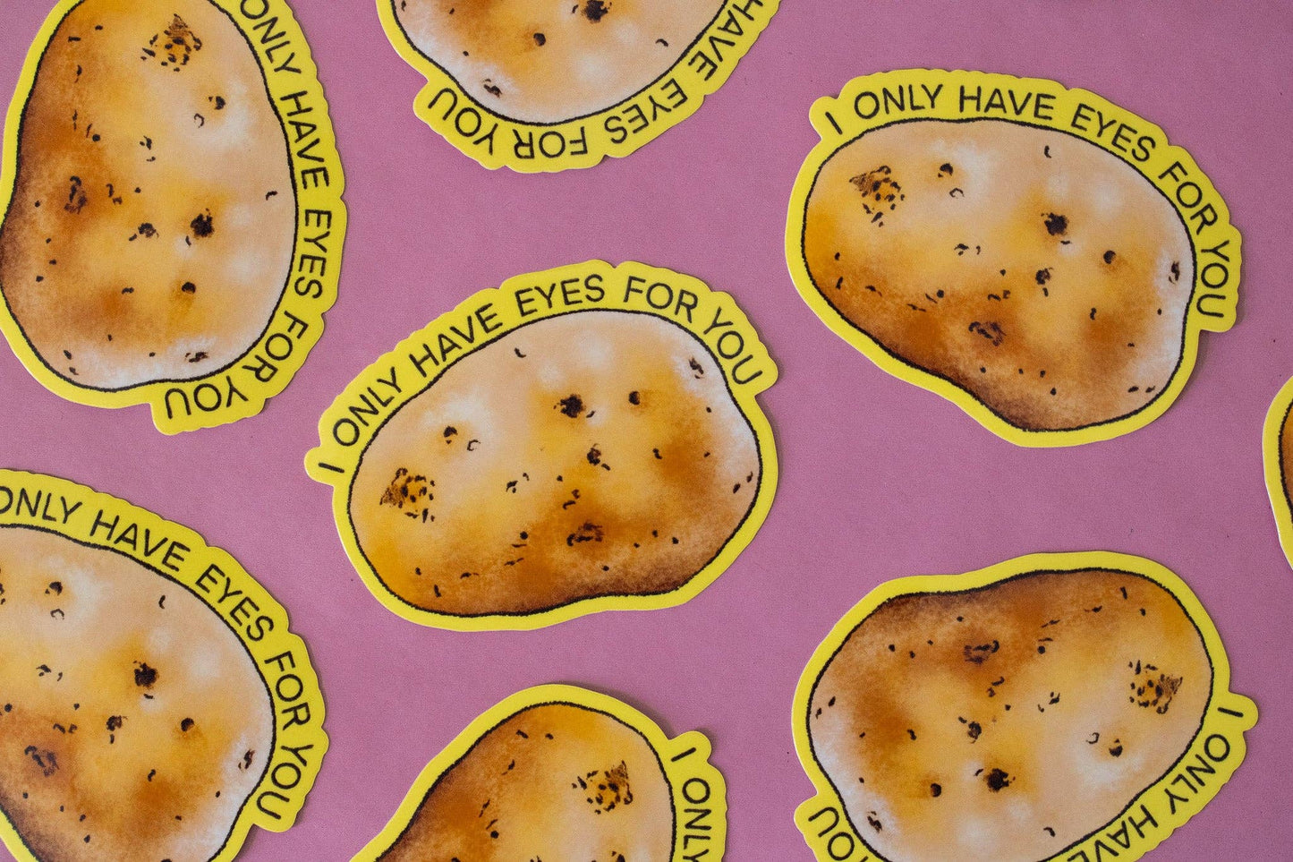I Only Have Eyes for You Potato Vinyl Sticker