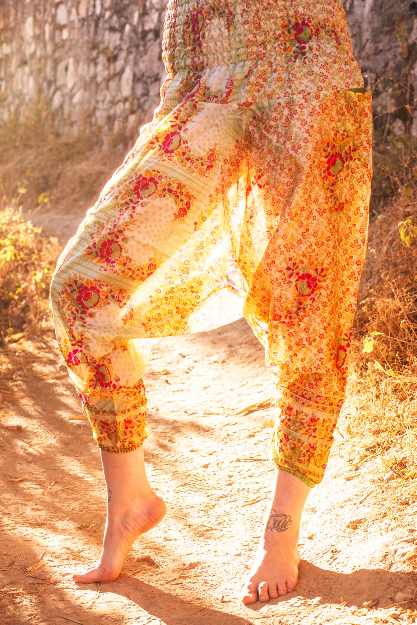 Upcycled Sarouel Yoga Pants
