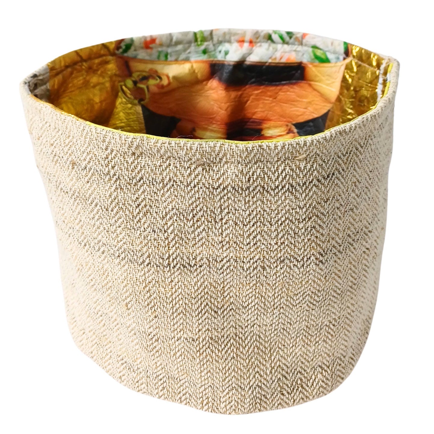 Handwoven Hemp Plant Pot Cover: Large