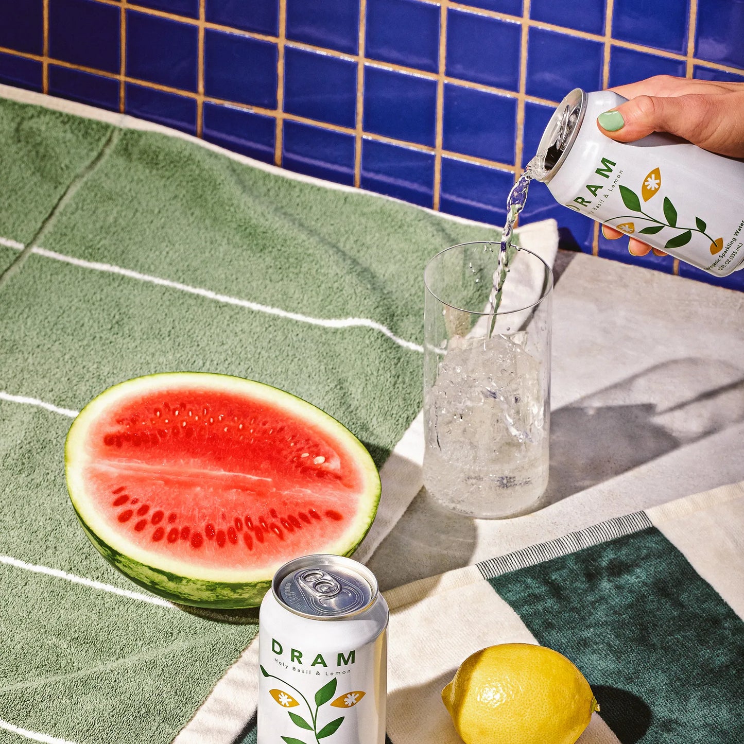 DRAM Holy Basil & Lemon Adaptogenic Sparkling Water