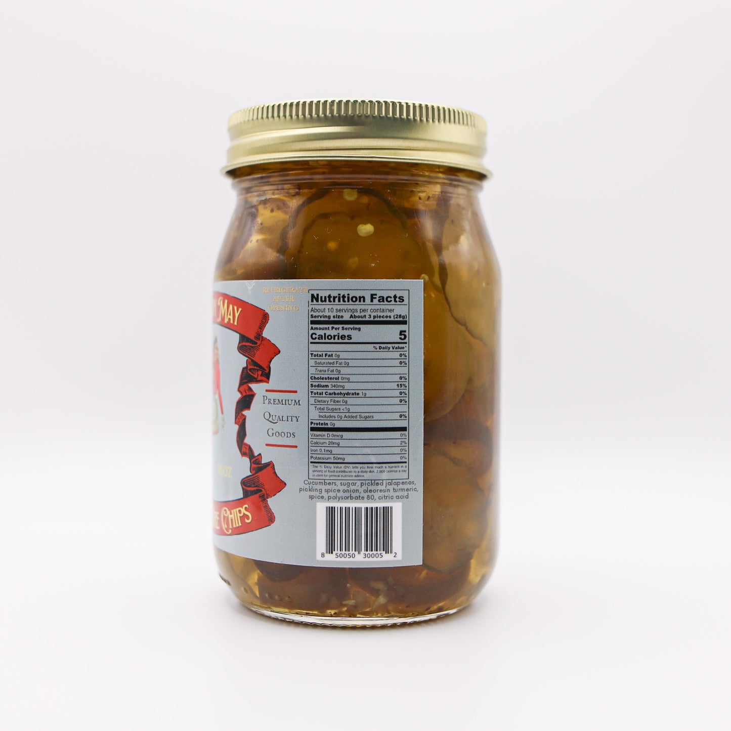 Sweet Fire Pickle Slices - Sweet & Spicy Chips | Small Batch Restaurant Made | Lady May - 16oz