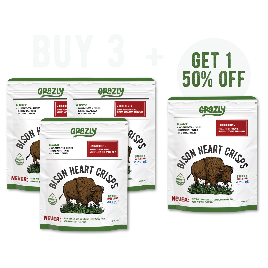 Bison Heart Crisps - 100% Grass-Fed/Finished