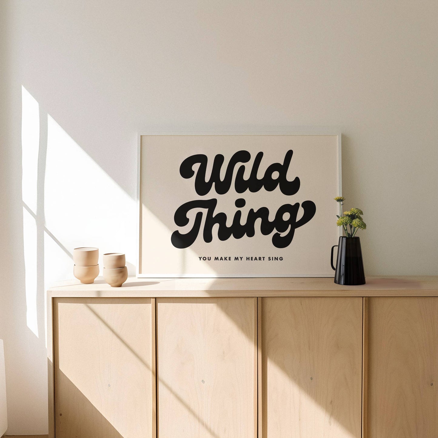 Wild Thing Print | Funky Kids Wall Art: Red / 12 x 18