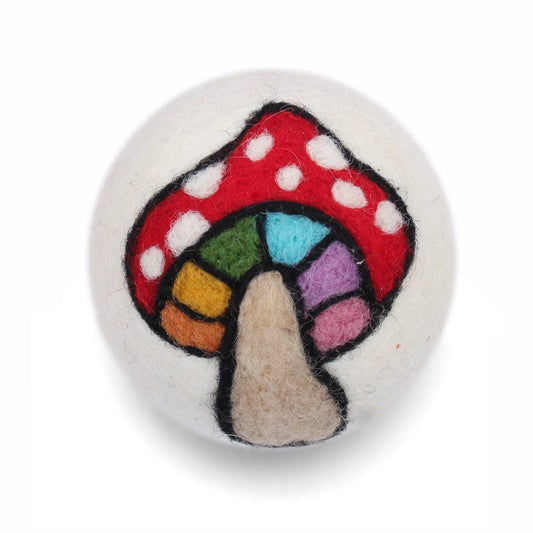 Mushrooms: Eco Wool Dryer Balls Fair Trade: Colorful Red
