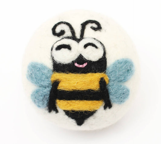 Bee's Wool Dryer Balls Fair Trade: Happy Bee