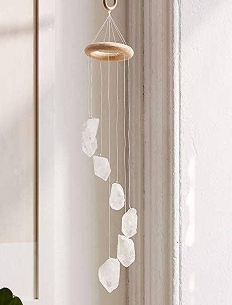 Crystal Mobile | Quartz Crystal Chime, Citrine, Rose Quartz: Clear Quartz