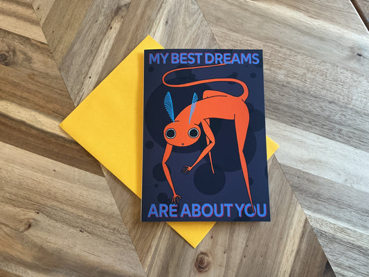 My Best Dreams Are About You 5x7 Greeting Card