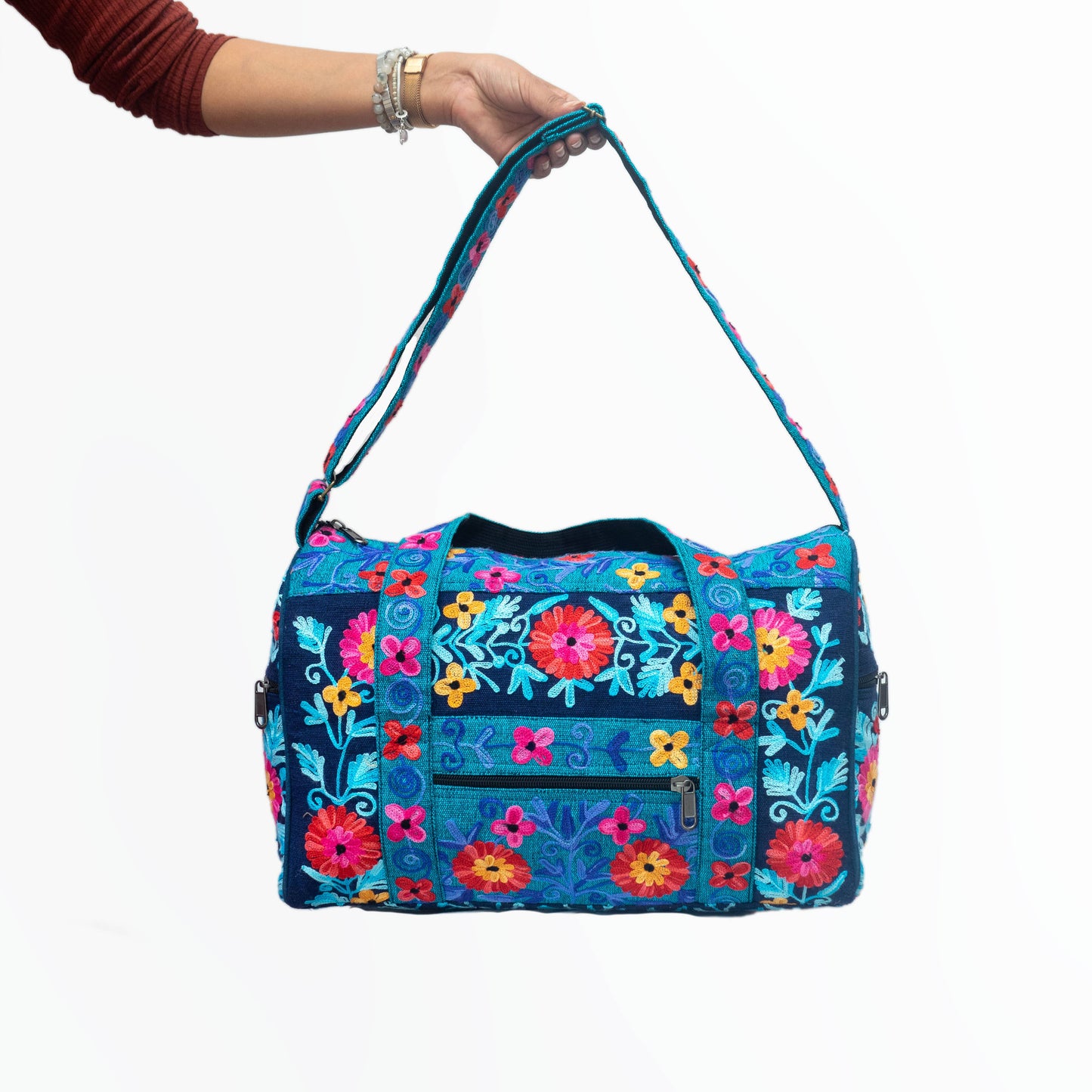  Embroidery Mini Travel Bag: Orange