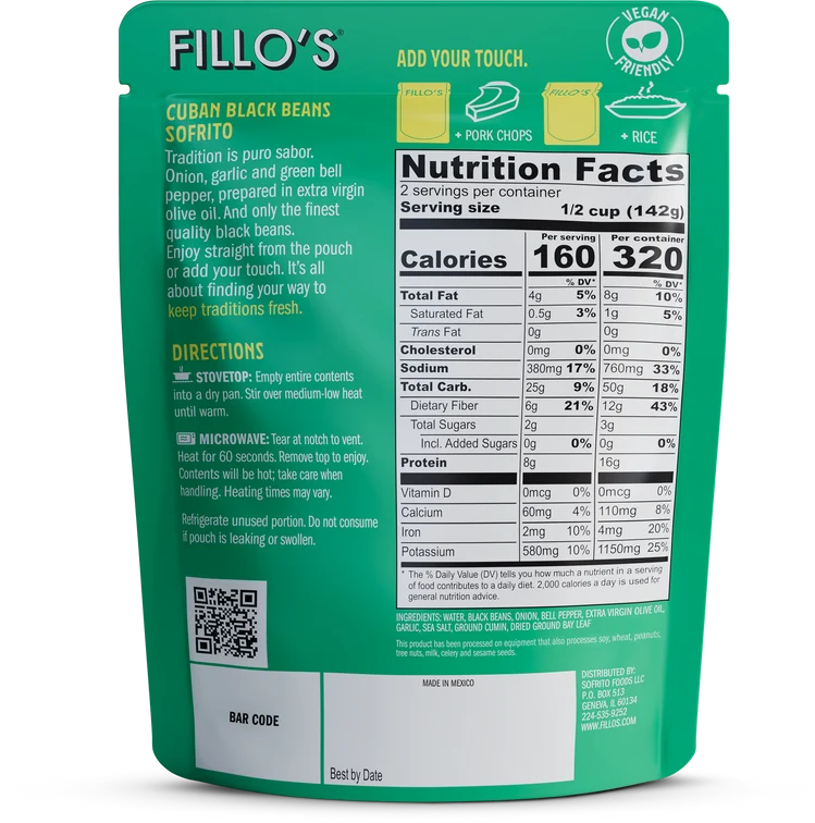 Fillo’s Cuban Black Beans Sofrito