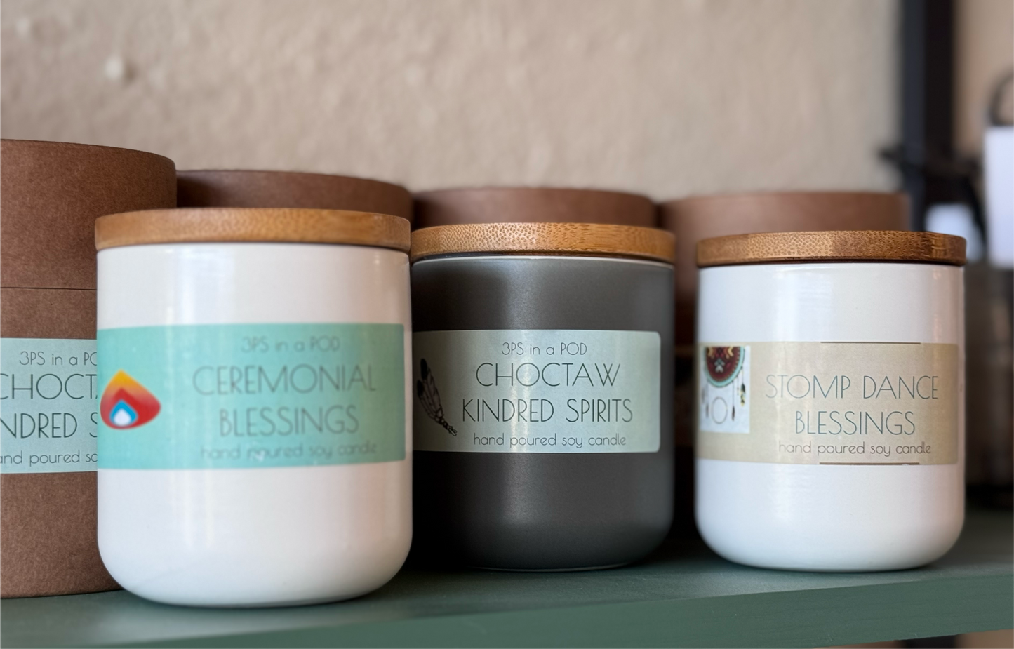 Stomp Dance Blessings Ceramic Candle