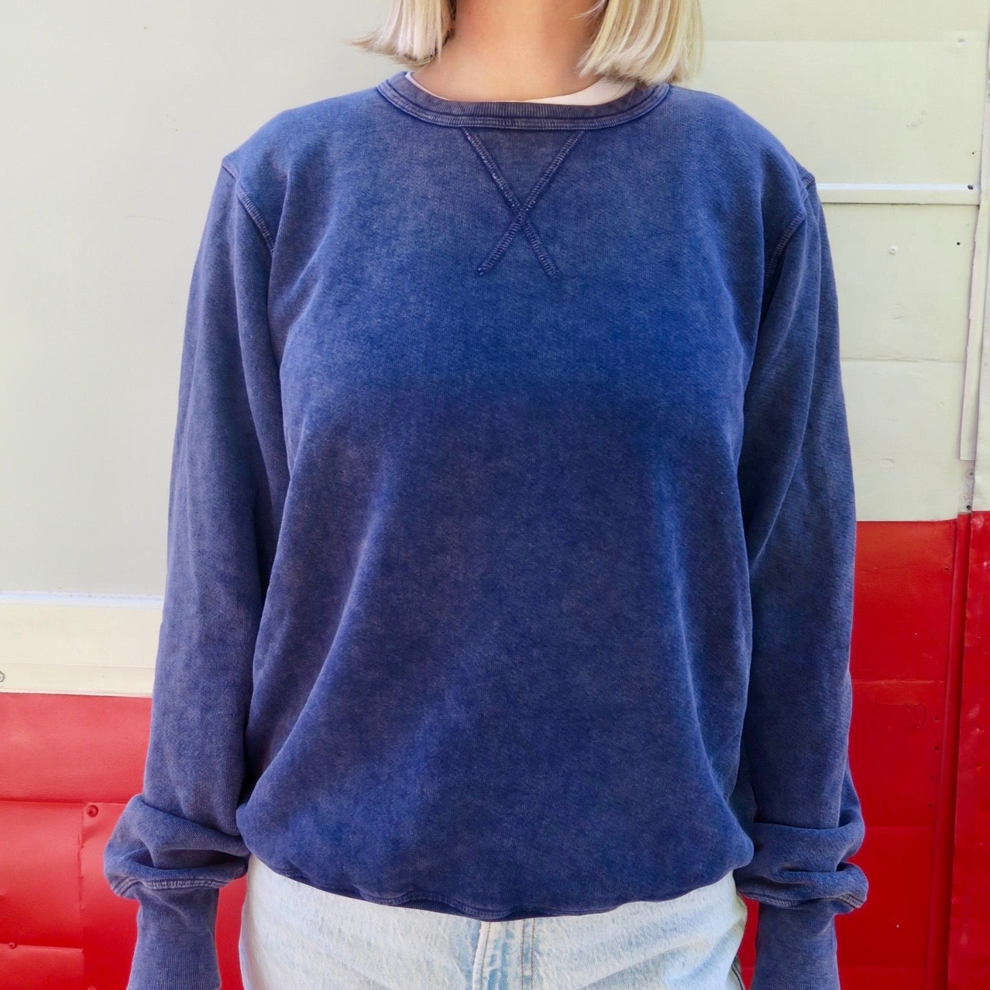 Fade Into Me Crewneck Sweatshirt (in Navy, Charcoal, Emerald Green and Sage)