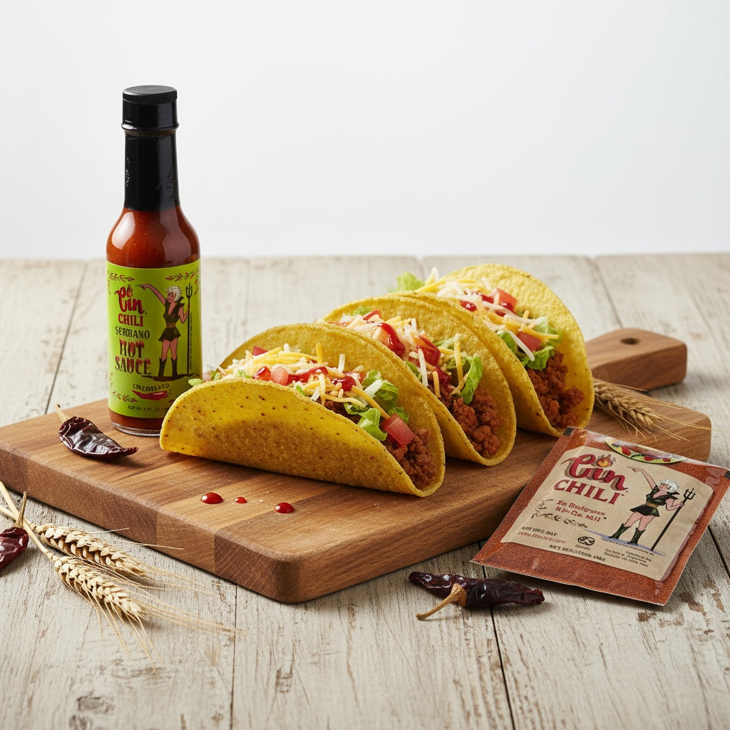 Cin Chili & Cin Chili Hot Sauce Combo
