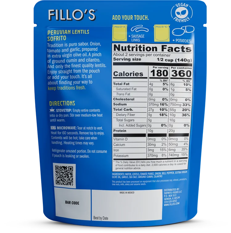 Fillo’s Peruvian Lentils Sofrito