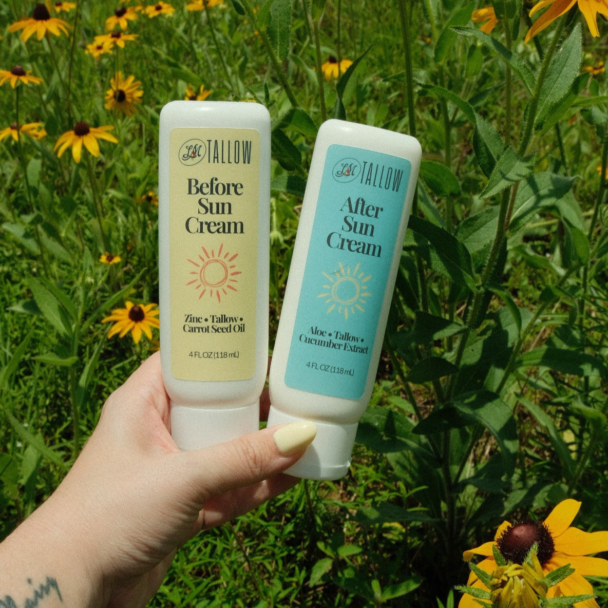 Tallow Sun Care Duo - Natural Before & After Sun Cream Gift Set with Zinc Oxide