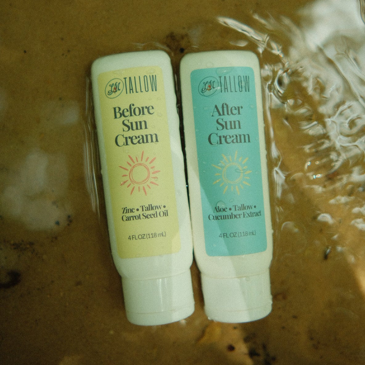 Tallow Sun Care Duo - Natural Before & After Sun Cream Gift Set with Zinc Oxide