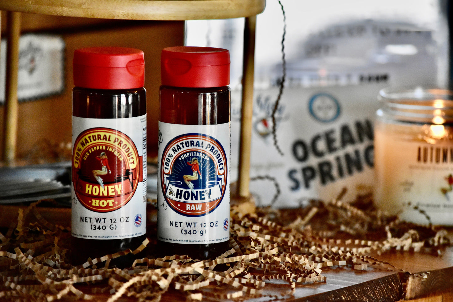 Raw Honey & Hot Honey Duo - Sweet Heat 2-Pack Gift Set | Small Batch Farm Grown | Lady May