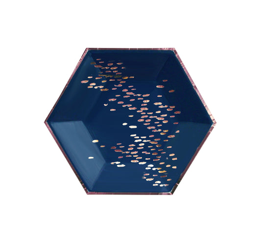 Erika - Navy Speckle Small Paper Plates