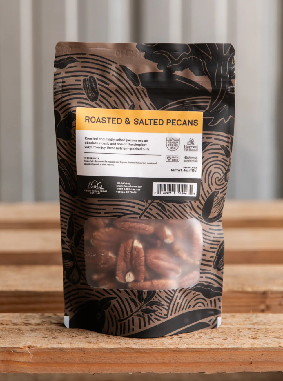 Knight Pecan Farms Roasted and Salted Pecans