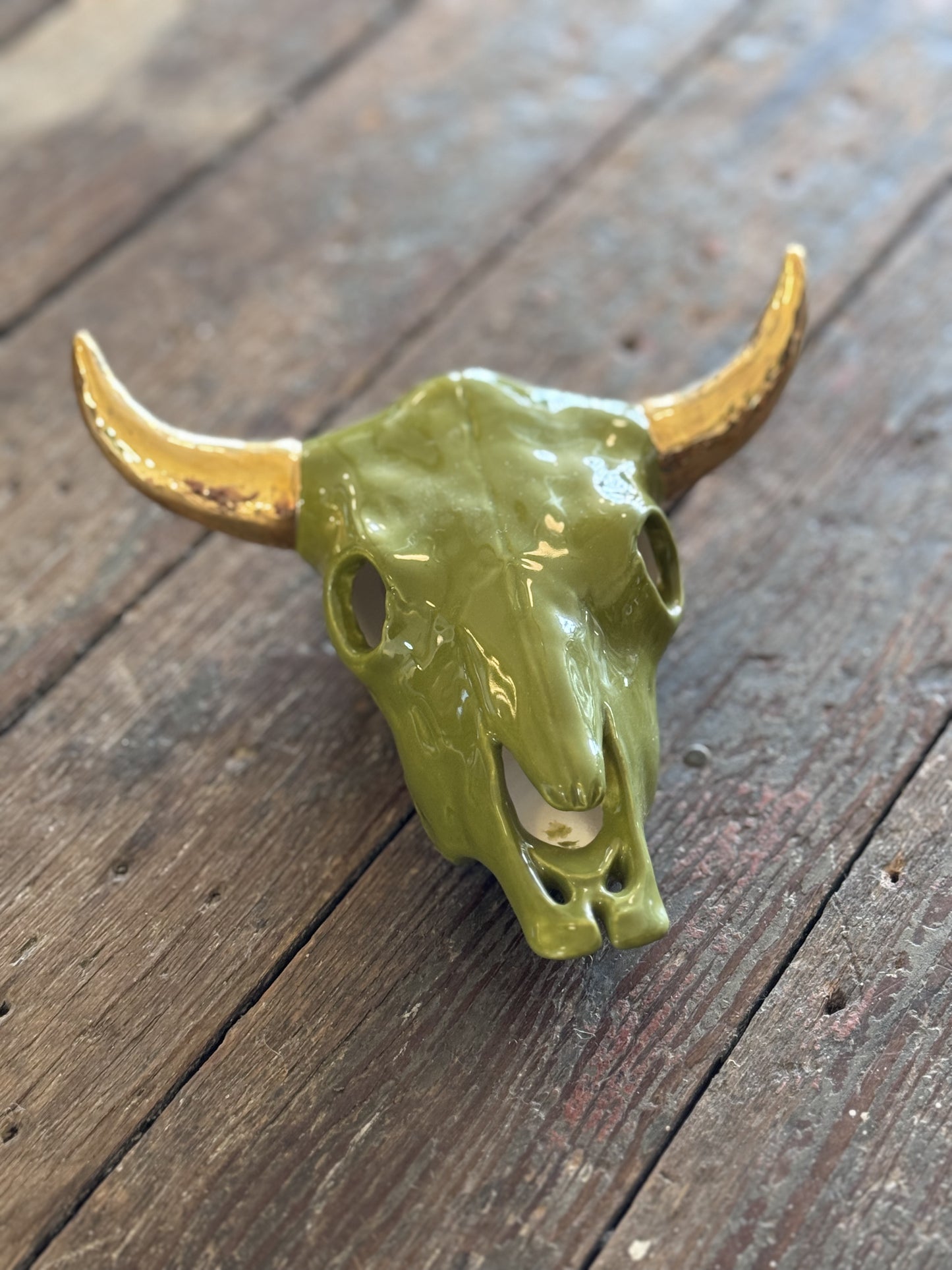 Ceramic Cow Skull - Large