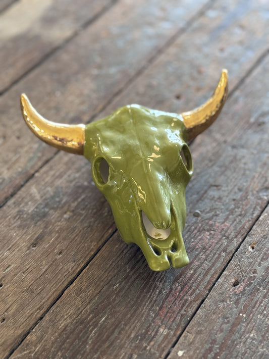 Ceramic Cow Skull - Large