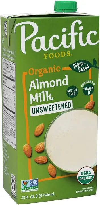 Pacific Foods Organic Almond Milk Unsweetened