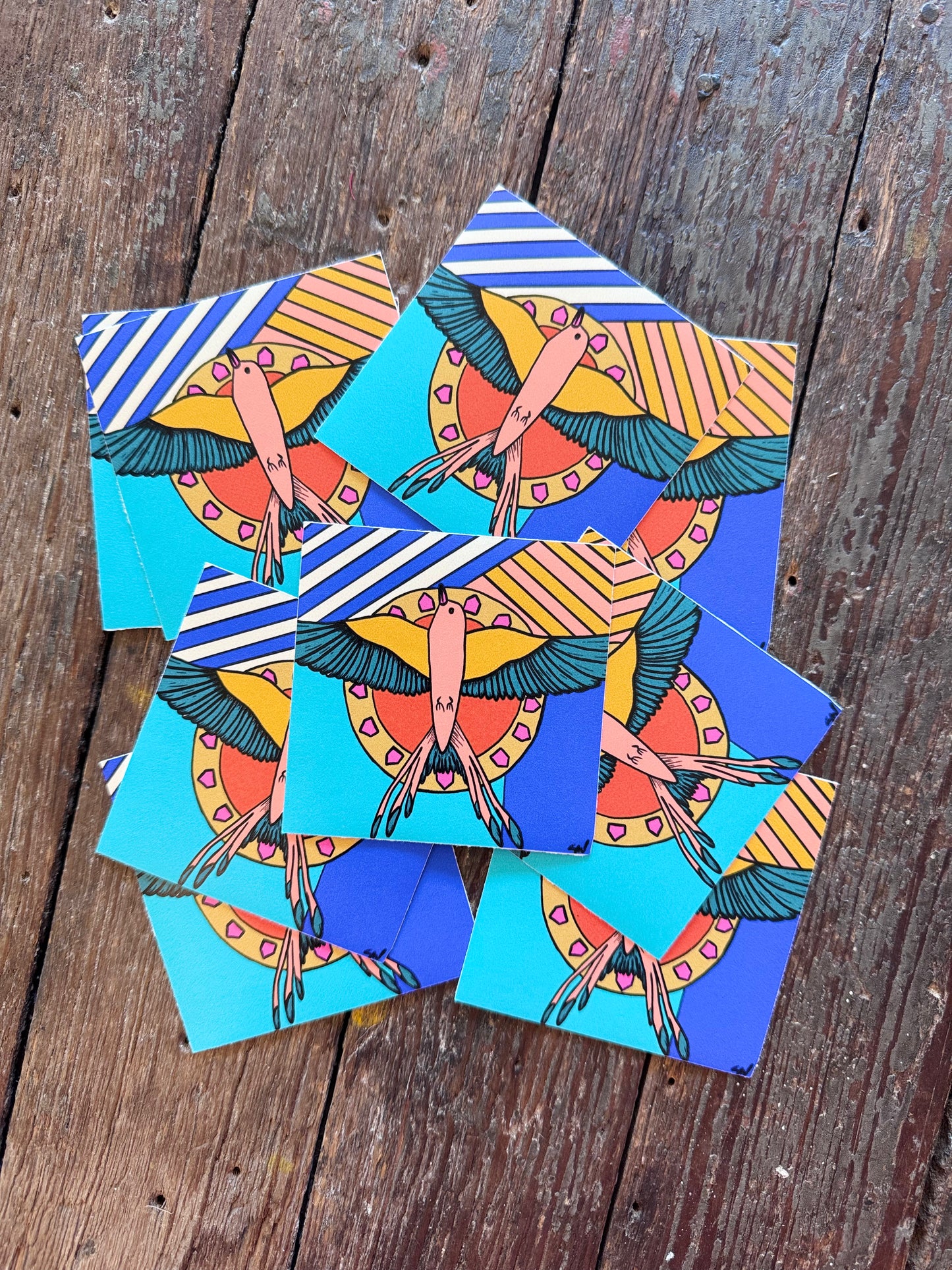 Vibrant Scissortail Flycatcher Sticker