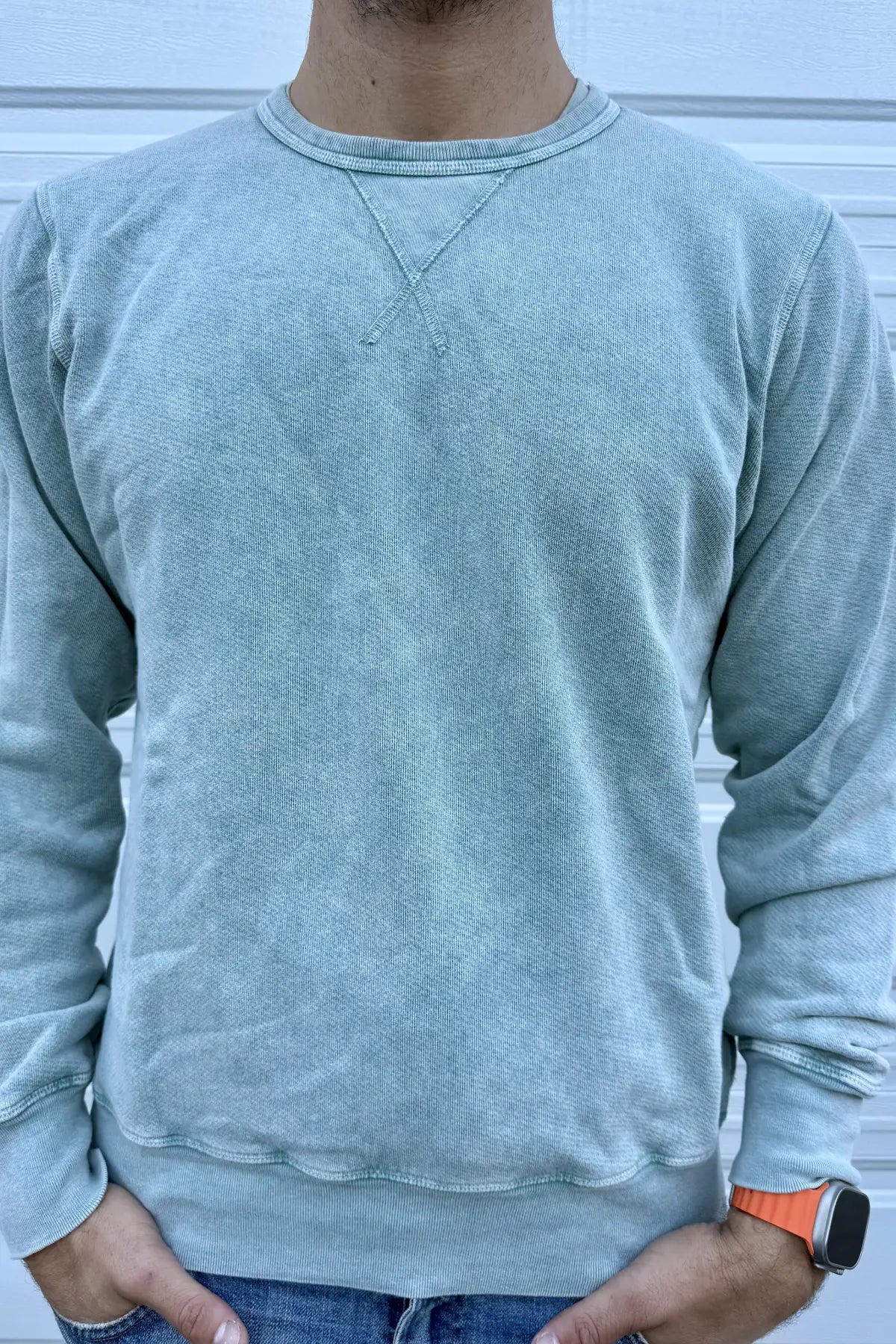 Fade Into Me Crewneck Sweatshirt (in Navy, Charcoal, Emerald Green and Sage)