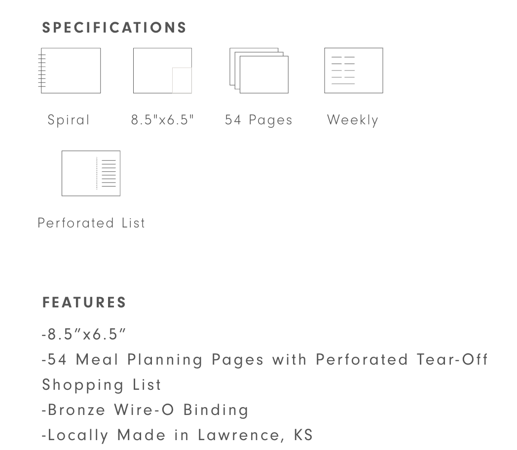 Simple Grid Meal Planner
