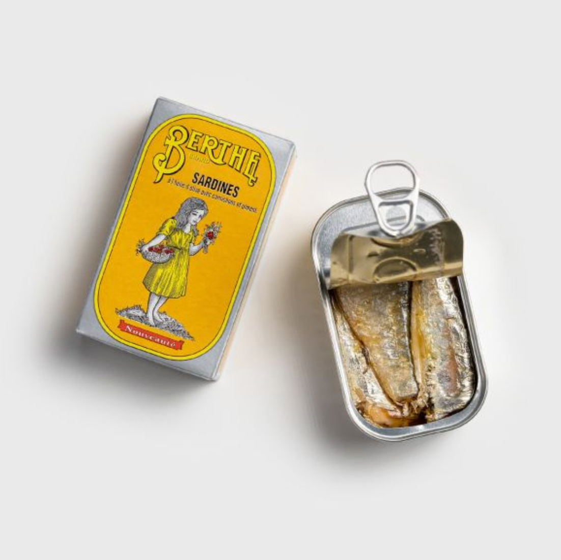 Berthe Sardines in Olive Oil with Pickles and Chili Pepper