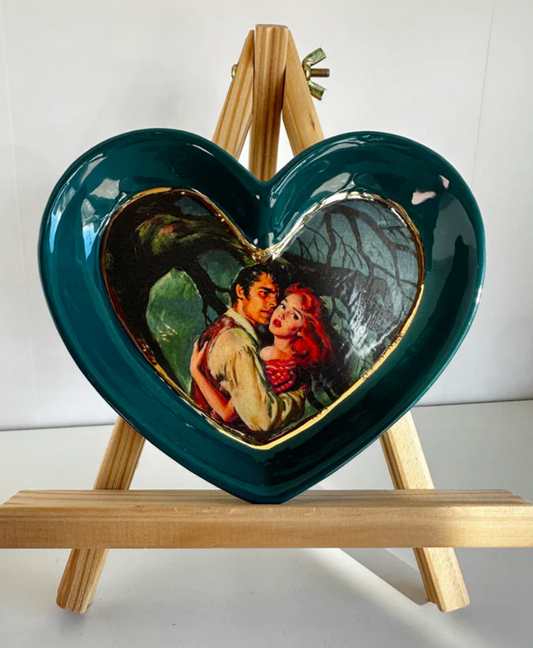 Meeting at Midnight Love Story Ceramic Heart Dish