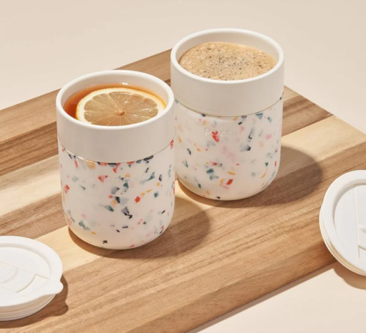 Ceramic Travel Mug with Silicone Sleeve